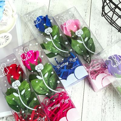 China JSF-007 Soap PVC Big Gift Flower Sing Flower Soap Rose For Soap Rose With Box Gifts for sale