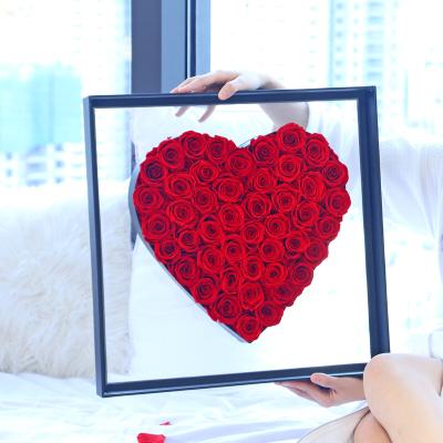 China Preserved Rose Valentine's Day Gift JPG-21 Rose Preserved Flower Angel Heart Eternal Preserved Roses For Promotional Gift for sale