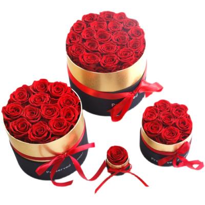 China Preserved Rose Valentine's Day Gift JPG-19 Customized Real Rose Preserved Roses Flower In Box for sale