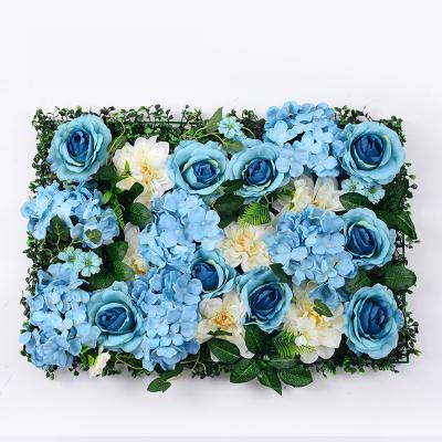 China FW-010 Silk Customized Flower Wall Backdrop Wedding Rose Flower Wall For Wall Flower for sale