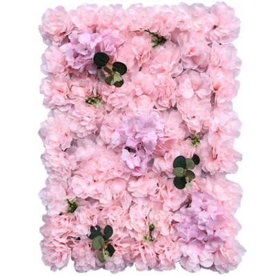 China FW-018 Silk Wedding Backdrop Panels Silk Rose Flower Wall 40*60CM Artificial Rose Flower Wall For Wedding for sale