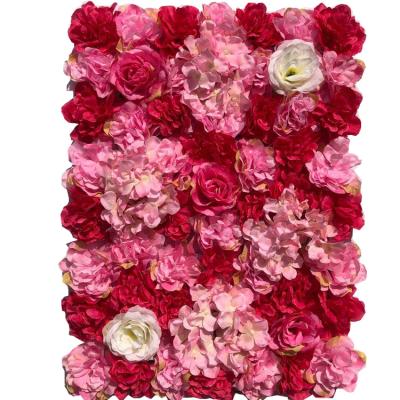 China FW-022 40*60CM Wedding Backdrop Wall Panels 40*60CM Silk Peony Flower Artificial Silk Wall For Wedding Wall for sale