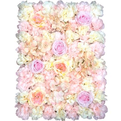 China Wholesale silk wall backdrop wall artificial flower FW-034 artificial flower wedding silk wall for sale