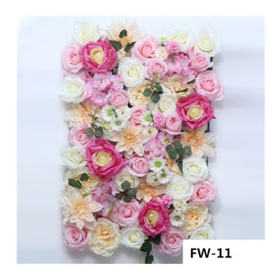 China FW-038 High Quality Silk Flower Wall Panel Silk Wall To Wedding Decoration Background Wall for sale