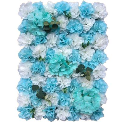 China New design silk wholesale blue rose flower wall for wedding and valentine for sale