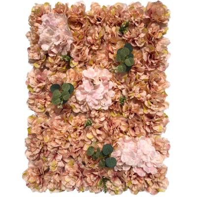 China Wholesale Silk Flower Wall Decoration Mix Silk Colors Flower Wall Panel Backdrop Wedding for sale