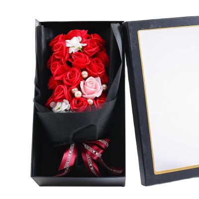 China Soap Manufacturer FG-020 Direct Selling Romantic Soap Flower Rose Soap Gift Box For Valentine's Day Gift for sale