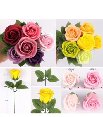 China Single Soap Rose For Artificial Rose Soap of JSF-52 Rose Flower Heads Soap Flowers Soap for sale