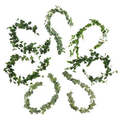 China In silk FOR EXAMPLE. - Hot Selling Eucalyptus Garland Willow Leaf Artificial Eucalyptus Garland of 027 SilkArtificial for Home Furnishing Decoration for sale