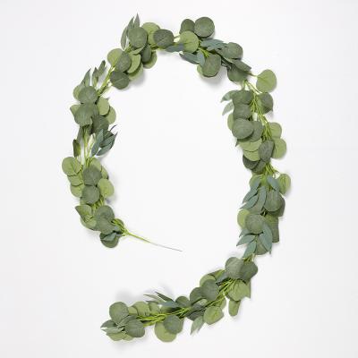 China In silk FOR EXAMPLE. - Silk Artificial Eucalyptus Garland For Holiday Decoration Garland Round Leaf Eucalyptus Artificial Eucalyptus 026 for sale