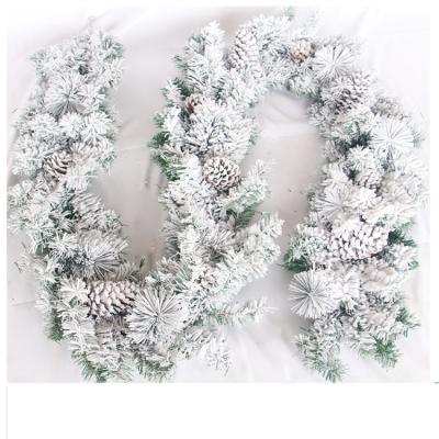 China PVC FOR EXAMPLE. - 071 White Artificial PVC Garland Pine Needle Artificial Christmas Garland For Wedding Decoration for sale