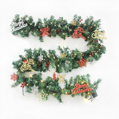 China PVC FOR EXAMPLE. - 074 new PVC Artificial Garland Christmas Decoration Artificial Christmas Garland For Shooting Props for sale