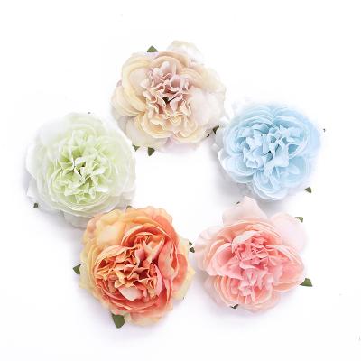 China Large Flower Head FH-017 Artificial Silk Rose Flower Heads Silk Rose Head For for sale