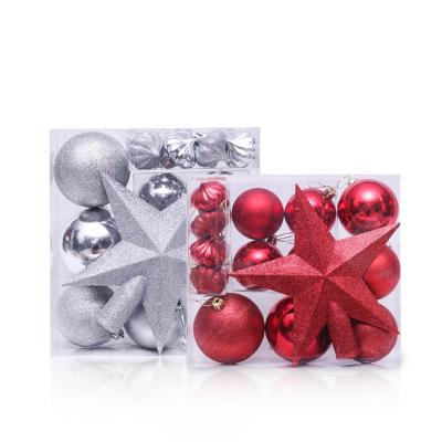 China JCB-002 Plastic Christmas Ball Set Christmas Decoration Ball Box Christmas Ornament Ball for sale