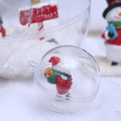 China JCB-006 Plastic Clear Glass Plastic Baubles PET Decoration Transparent Christmas Ball for sale