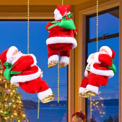 China JSC-002 PVC Silk Children's Gifts JSC-002 Electric Santa Claus Christmas Musical Santa Claus Electric Climbing Climbing Rope for Christmas Decoration for sale