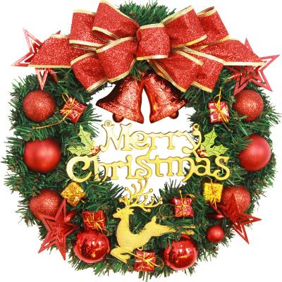 China Wholesale JFW-035 50CM PVC Braids Artificial Christmas Wreath Christmas Decorative Wreath for sale