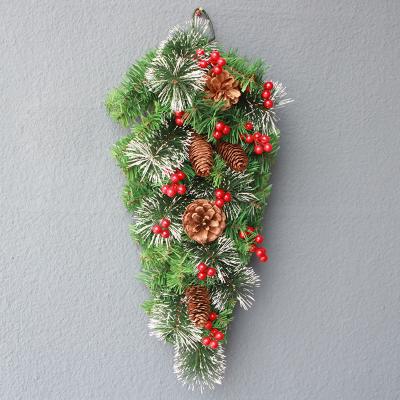 China JFW-041 70CM PVC Artificial Christmas Wreath Large Autumn Wreath Christmas Wreath Hanging for sale