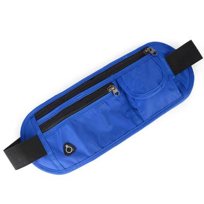 China New a fashionable nylon running bag wholesale anti-theft shoulder belt sports mobile phone waist bag for sale