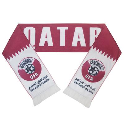 China 2022 European Cups Custom Design Delicate Country Sign Gift Souvenir Scarf National Emblem Football Fan Various Scarf ES22041101 for sale