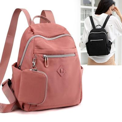 China 2022 Vintage Portable Stylish College Student Bags Schoolbag Outdoor Travel Nylon Lightweight Girl Bag Backpack For Woman for sale