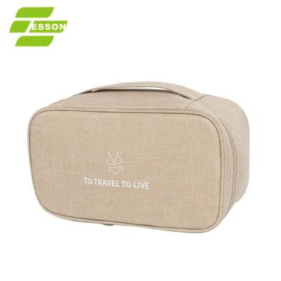 China Modern Portable Cosmetic Bra Bag Storage Bag Simple Finishing Oxford Fabric Fashion Travel Waterproof Bag for sale