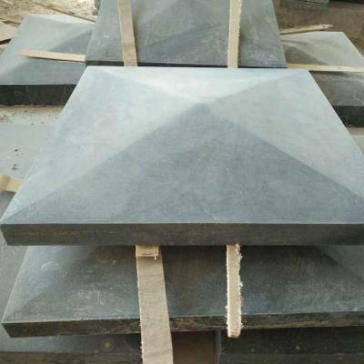 China For Garden Exterior Blue Stone Pillar Pillar Caps Blue Limestone Corners Caps Pillar Capping Facing Top Wall for sale