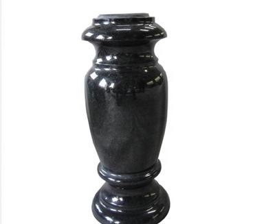 China High quality EUROPEAN black granite graveyard vase for columbarium for sale