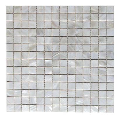 China Mother of pearl mosaic tile traditional backsplash bathroom wall tile white color shell mosaic tile for sale