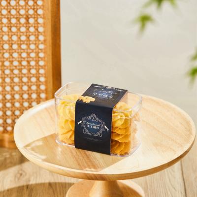 China Recyclable Hard Plastic Clear Plastic Cookie Box Nut Chocolate Candy Rectangle Biscuit Packaging Food Containers for sale