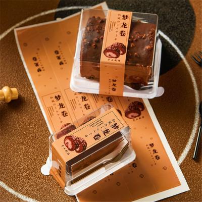 China High Quality Recyclable Chocolate Candy Dessert Box Blister Clear Plastic Dessert Packaging Box with Fork and Filling for sale