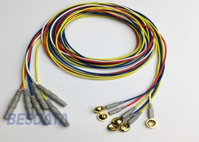 China BCI Researcher EEG Electrode Cap Used Multicolor Coated Gold EEG Electrodes Din 1.5 for sale