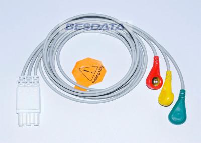 China 3 / 5 / 7 Leads Snap Ender ECG Cables And Leadwires For Patient Monitoring System for sale