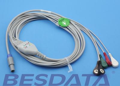 China 1.5m Creative Compatible ECG Cables And Leadwires Snap Sensor Type for sale