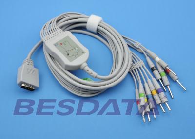 China Nihon Kohden Cardiofax EKG ECG Cables And Leadwires 10 Leads / 12 - Channel Electrocardiogram for sale