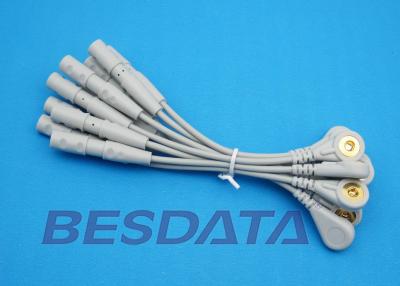 China 10 Leads EKG Cable Electrodes Adaptor Din 3.0 / Banana 4.0 Plug Conver To Snap Type for sale