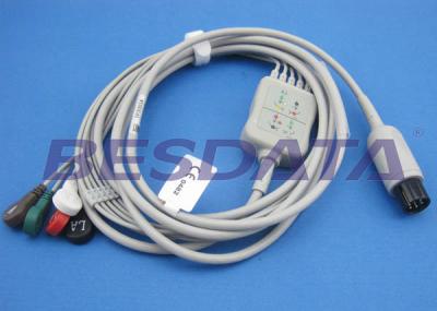 China o cabo, os elétrodos e as ligações pacientes cinzentos de 2.0m ECG arredondam o conector de PIN 6 à venda