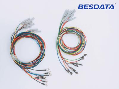 China Ag / Agcl EEG Electrodes With Wire Transferring Bio - electrical Signals for sale