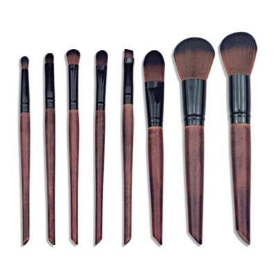 China Fan Brush New Women's Fashion Brushes Wooden Base 8PC Eyebrow Eyeshadow Brush Makeup Set Brushes Cosmetic Tools Pincel Maquiagem for sale