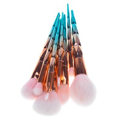 China Angular Blush Diamond Shape Hot Sale 8pcs Cosmetics Beauty Product Professional Makeup Brush Set for sale