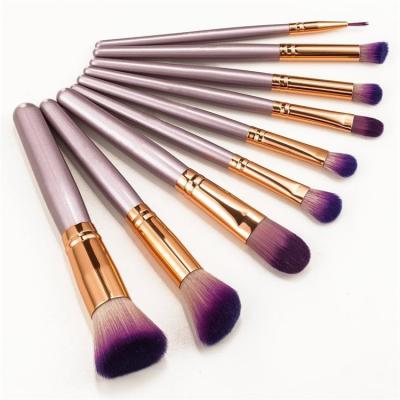 China Angular Blush Cosmetics Tools Makeup 9pcs Professional Synthetic Base Brush Eye Blush Brush for sale