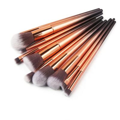 China Angular Blush 10pcs Private Label Glitter Makeup Brush Set for Women Makeup Tools for sale