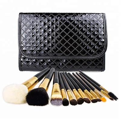 China Angular Blush Premium 12Pcs Custom Cosmetic Brushes Foundation Makeup Brush Set Professional Facial Cosmetics Brush Tools for sale