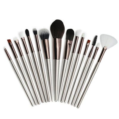 China Angular Blush Pro Makeup 15pcs Brush Set Powder Cosmetic Eyebrow Beauty Foundation Blending Brushes for sale