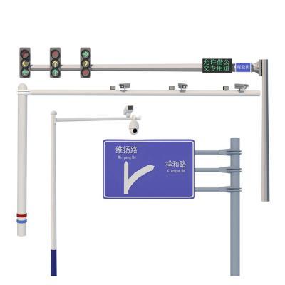 China Urban Custom Traffic Light Lamp Smart Controller Square 6m Lora Post for sale