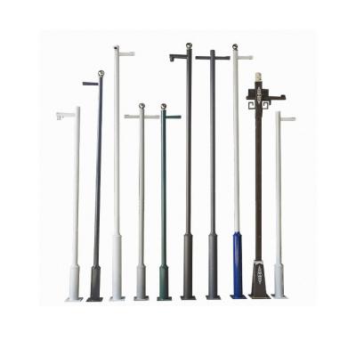 China Square 6m 8m 10m Single Arm Traffic CCTV Camera Telescopic Mast SS 304 Aluminum Poles For Surveillance for sale