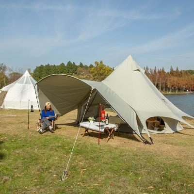 China 4.5m 210GSM Bell Tent Vacation Camping Bell Tent Waterproof Camping Tents Beta for sale