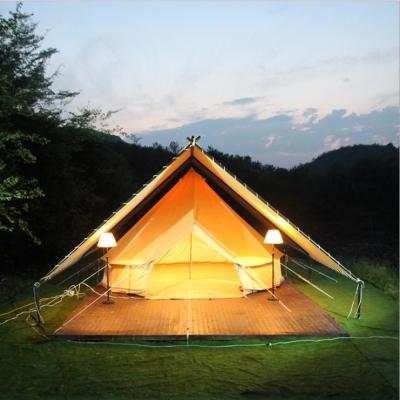 China 4M cotton bell tent 100% eco-friendly 4 season canvas cotton bell tent glamping large camping tent for sale