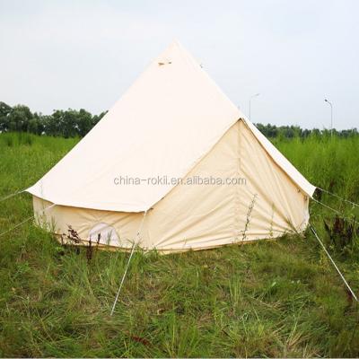 China Straight tying type outdoor waterproof large family yurt camping tent 12 people canvas glamping bell tent for sale for sale