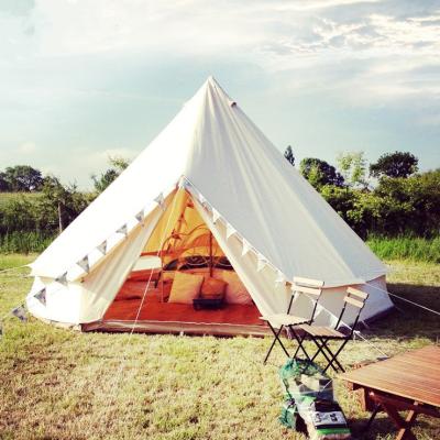 China Water Proof 3M Fire Resistant 4M 5M 6M Four Season Customize 100% Cotton Canvas Outdoor Bell Tent for sale